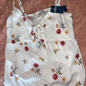 White floral blouse